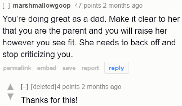 The MIL needs to take a step back. It's the OP who gets to decide how he parents his daughter.