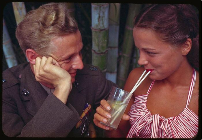 "Kodachrome Shot Of A Couple On A Date, Florida, 27 Of May 1944"