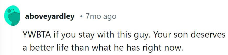 Time to rewrite the script: starring her and her son, with a better plot twist.