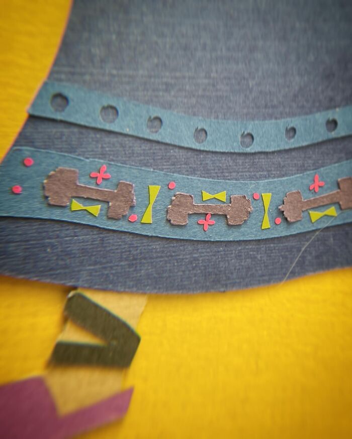 She put a lot of care into the details of her dress.