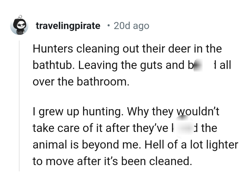 4. Leaving blood all over the bathroom