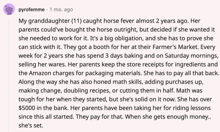 Horse fever is not a sickness. This is just a story about a granddaughter who really wanted a horse and worked for it.