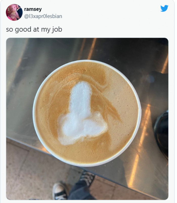 5. Yeah, but do you still have your job? Customers might not like this person's creativity.