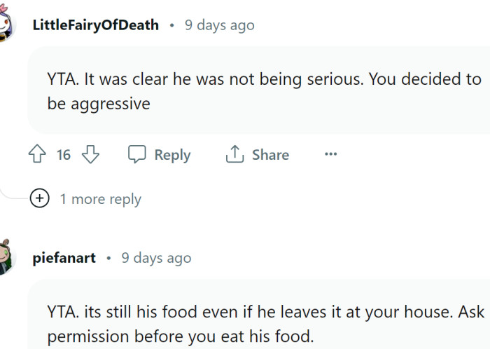 BF was not serious, OP decided to be aggressive