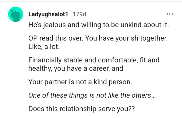 OP's Boyfriend Is Jealous and Willing to Be Unkind