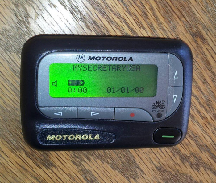 2. Long before mobile phones came with texting, the pager was getting the job done.