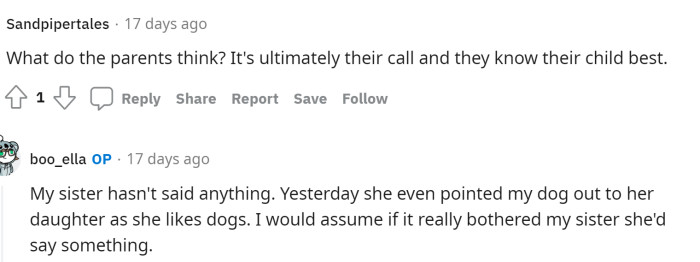 This comment provided some insight into what the parents think, because otherwise, it's OP's call.